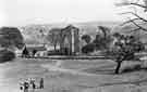 View: y13292 Beauchief golf course showing (top) the ruins of Beauchief Abbey