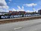 View: a05395 Black Lives Matter mural 'Let Us Breathe' by street artists Trik09, Marcus Method, Stoglife and Marco, Netherthorpe