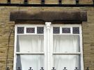 View: a05618 Leaded lights over window of 53 Clarkegrove Road