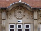 View: a05722 Turkish Baths entrance on Victoria Street with 1898 datestone