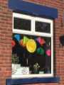 View: a05828 Covid-19 pandemic: rainbow window art supporting the NHS, Tadcaster Road