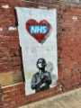 View: a05896 Covid-19 pandemic: street art - thanking the NHS, Upper Hanover Street