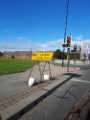 View: a05910 Covid-19 pandemic: testing centre sign, Sheffield Road, Brightside