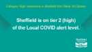 View: a05939 Covid-19 pandemic: Sheffield City Council graphic - Sheffield in on tier 2 (high) of the Local COVID alert level