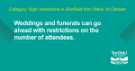 View: a05947 Covid-19 pandemic: Sheffield City Council graphic - Weddings and funerals can go ahead with restrictions on the number of attendees