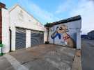 View: a06045 Frank the Hobnob Dog street art, Burton Road, by Pete McKee