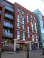 View: a06102 Central Place (formerly Sheffield 2) student roost, Edward Street showing (centre) No. 65 Tesco Express