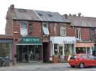 View: a06138 Ecclesall Road showing (l. to r.) No. 740 Turnip and Thyme; No. 738 Hare on the Park, hairdressers and No. 736 Clarrie's Kitchen, cafe