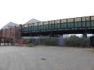 View: a06756 Carwood Road railway bridge from Atlas Way, Attercliffe showing (back left) Lincoln Electric