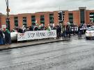 View: a06812 Protestors against Israeli airstrikes on Gaza, Sheaf Street