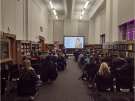 Trans cartoonist, Sophie Labelle, speaking at Sheffield Central Library about her novel The Best of Assigned Male, a coming-of-age story about a young trans girl