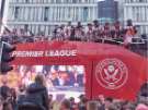 Sheffield United Football Club celebrating their promotion to the Premier League