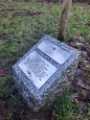 Plaque next to tree in Endcliffe Park marking the 80th anniversary of  the Association of Jewish Refugees