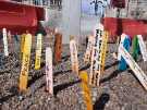 Easter prayer sticks, Sheffield City Centre