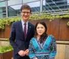 Tom Hunt, Leader of Sheffield City Council welcoming Fatima Khan-Shah, the new chair of the Race Equality Partnership for Sheffield