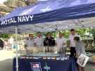 Royal Navy stall on Pinstone Street celebrating Armed Forces and Veterans Day