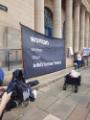 Banner at a ‘Let Women Speak’ rally, Barkers Pool