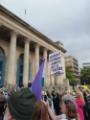 Supporter of Posie Parker (a gender-critical and anti–transgender rights activist) at a ‘Let Women Speak’ rally, Barkers Pool