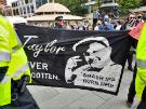 Demonstration against Posie Parker (a gender-critical and anti–transgender rights activist) at a ‘Let Women Speak’ rally, Barkers Pool