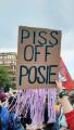 Demonstration against Posie Parker (a gender-critical and anti–transgender rights activist) at a ‘Let Women Speak’ rally, Barkers Pool