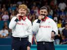 Billy Shilton and Paul Karabardak, members of the British Para table tennis team and winners of bronze medals at the Paris 2024 Paralympic Games