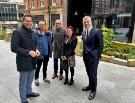 Visit of Oberbürgermeister Thomas Eiskirch (1st left), Thomas Wollinger (3rd left) and Jagoda Josch (2nd right) from Bochum, Germany in Charles Street