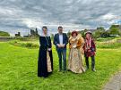 Visit of Oberbürgermeister Thomas Eiskirch from Bochum, Germany, with historical reenactors at Sheffield Manor Lodge