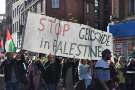 Demonstration by Sheffield Palestine Coalition in support of Gaza, Palestinians and Lebanon during Israel's military strikes