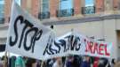 Demonstration by Sheffield Palestine Coalition in support of Gaza, Palestinians and Lebanon during Israel's military strikes