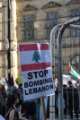 Demonstration by Sheffield Palestine Coalition in support of Gaza, Palestinians and Lebanon during Israel's military strikes