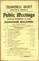 Theosophical Society (Sheffield Branch) programme of lectures, Apr - May 1905