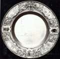 Sterling silver salver made by Walker and Hall presented to Sir. Geo. W. Truscott, Lord Mayor of London