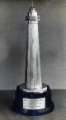 Sterling silver model of a lighthouse, exact to scale, made by Walker and Hall