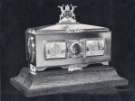 Silver casket, made by Walker and Hall