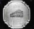 Silver tray, made by Walker and Hall