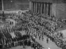 Annual Service of Remembrance, War Memorial, Barkers Pool sowing (right) City Hall