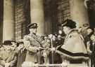 Conferment on the Hallamshire Battalion, the York and Lancaster Regiment of their right to march through the City with fixed bayonets showing (right) Lord Mayor, Councillor Samuel Hartley Marshall JP and Lady Mayoress, Mrs Marshall