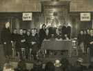 Lord Mayor, Councillor Samuel Hartley Marshall JP at an ARP (Air Raid Protection) quiz, Sheffield v. Barnsley