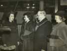 Duchess of Gloucester (2nd left) with Lord Mayor, Councillor Samuel Hartley Marshall JP (2nd right) and the Lady Mayoress, Mrs Marshall (1st right) at a visit to Laycock Engineering Ltd., Victoria Works, Archer Road