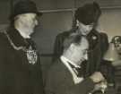 Princess Marina (1906-1968), the Duchess of Kent and Lord Mayor, Councillor Samuel Hartley Marshall JP visiting Walker and Hall Ltd., Electro Works, Eyre Street