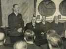 Air Marshall Sir E. Leslie Gossage (1891-1949), Chief Commandant and Director General of the ATC (Air Training Corps) at a meeting at Stephenson Hall showing (2nd left) the Lord Mayor, Councillor Samuel Hartley Marshall JP 