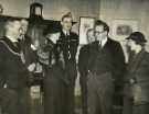 Lord Mayor, Councillor Samuel Hartley Marshall JP (1st left), Lady Mayoress, Mrs Marshall (3rd left) and Rt. Hon. Herbert Morrison MP (2nd right) at the opening of the Osborn House probation hostel, Burngreave Road