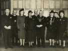 Lord Mayor, Councillor Samuel Hartley Marshall JP (4th right) and the Lady Mayoress, Mrs Marshall (3rd right) at the launch at the Town Hall of the YWCA (Young Women's Christian Association) 'War-time Fund' appeal