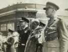 Sir Andrew Cunningham (1888-1963), First Sea Lord, (Rt. Hon. The Viscount Cunningham of Hyndhope) takes the salutes at a parade during 'Salute the Soldier Week', Barkers Pool