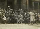 Lady Mayoress, Mrs Marshall speaking in Weston Park at an event during 'Salute the Soldier Week', Barkers Pool