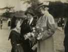 Lady Mayoress, Mrs Marshall at the Girls Life Brigade inspection, University of Sheffield sports ground