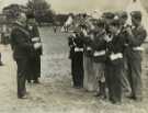 Lord Mayor, Councillor Samuel Hartley Marshall JP conducting the children's band during the visit to the Boys Brigade camp at Castleton, Derbyshire