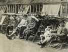 Lady Mayoress, Mrs Marshall spectating at a bowls match at Fir Vale House (Fir Vale Hospital)