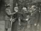 Lord Mayor, Councillor Samuel Hartley Marshall JP (1st right) and Lady Mayoress, Mrs Marshall (1st left) meeting Mr and Mrs R. Mather of No. 17 Rampton Road, Sharrow on the occasion of their Diamond Wedding anniversary