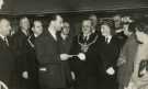 Presentation of a cheque to the Red Cross Fund from Mr A. Silver of the Sheffield Butchers' Association showing the Lord Mayor, Councillor Samuel Hartley Marshall JP and Lady Mayoress, Mrs Marshall in attendance at the Memorial Hall, City Hall